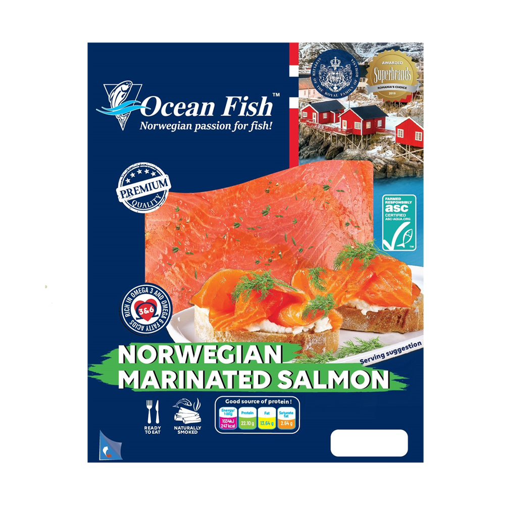 Salmon i marinuar ne rriska 10/100gr