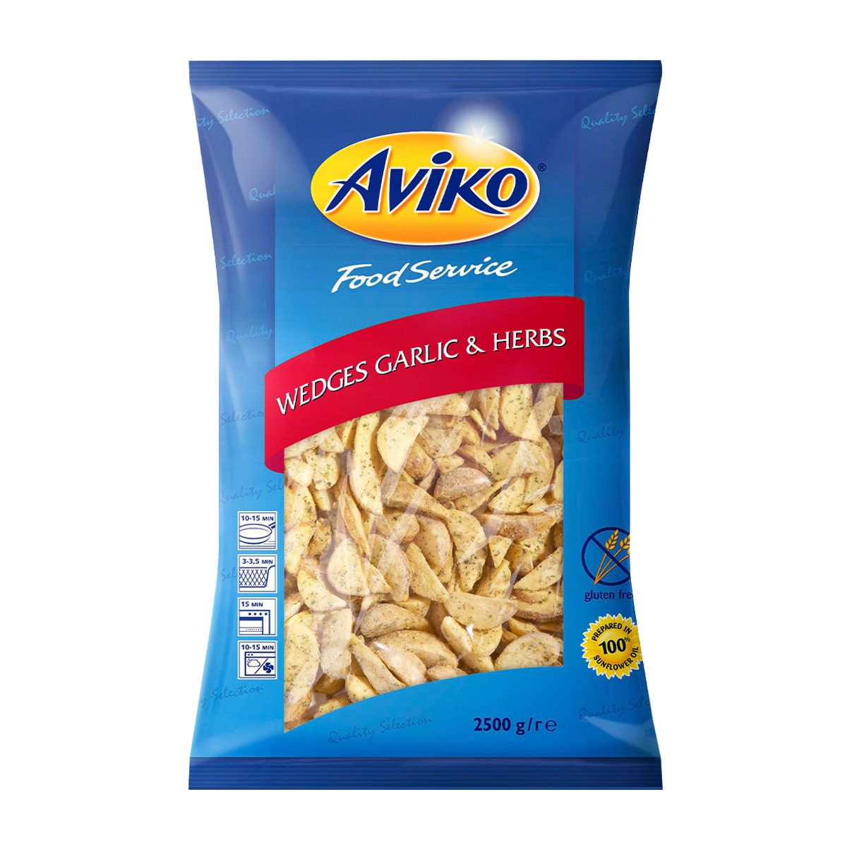 Aviko Wedges Garlic & Herbs 4/2,5kg