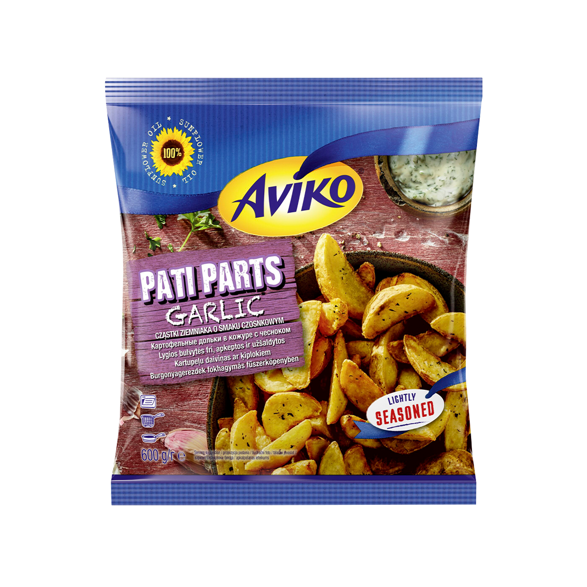 Aviko Pati Parts Garlic 12/600gr