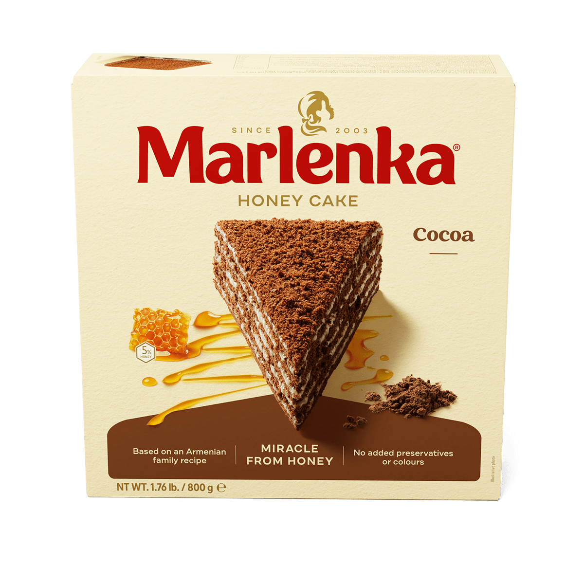 Marlenka Torte mjalti kakao 6/800gr