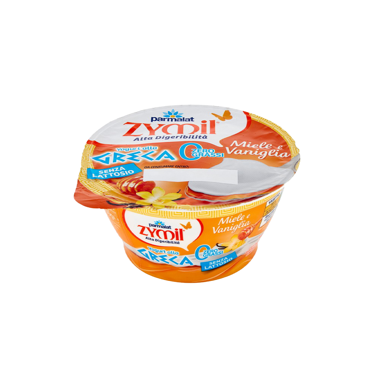 Jogurt Grek Parmalat Zymil, mjaltë & vanilje pa laktozë 150gr