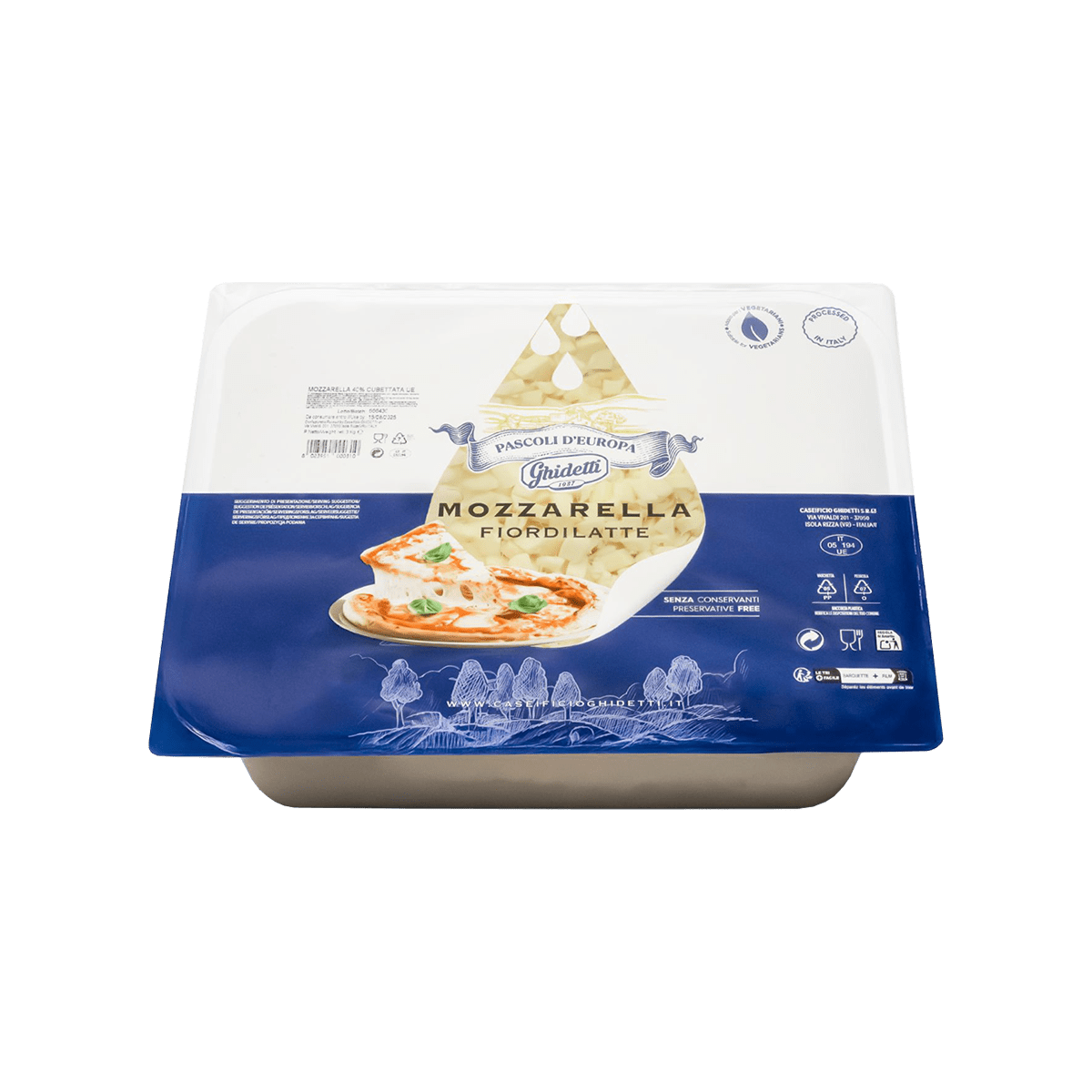 Ghidetti Mozzarella Pas.d'Europa 4/2.5kg