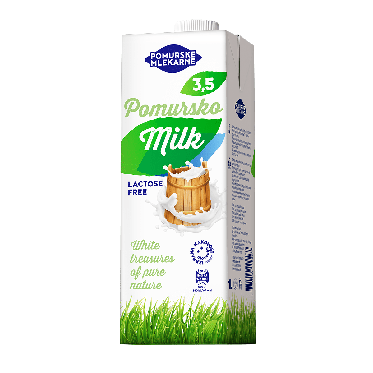 Pomurske Mlekarne Qumësht pa laktozë 3,5% 12/1L