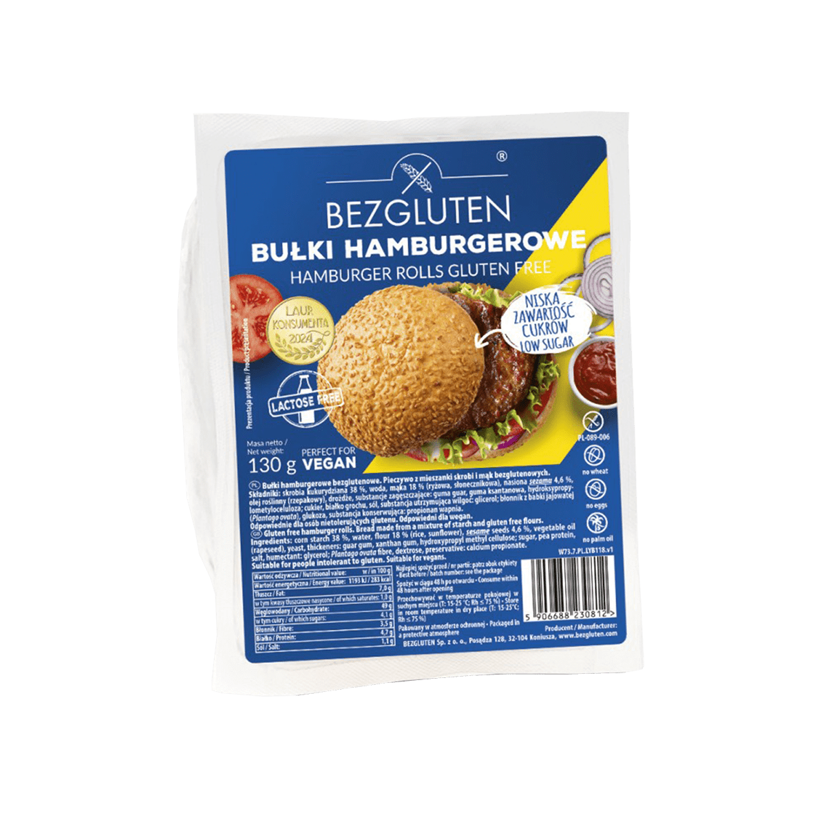 Bukë për hamburger pa gluten 10/200gr