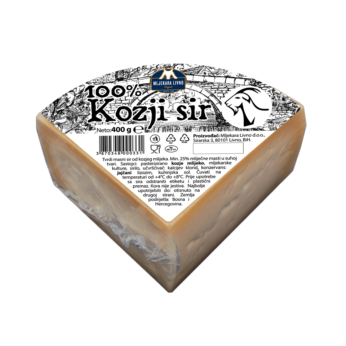 Livno kaçkavall dhie 12/400gr