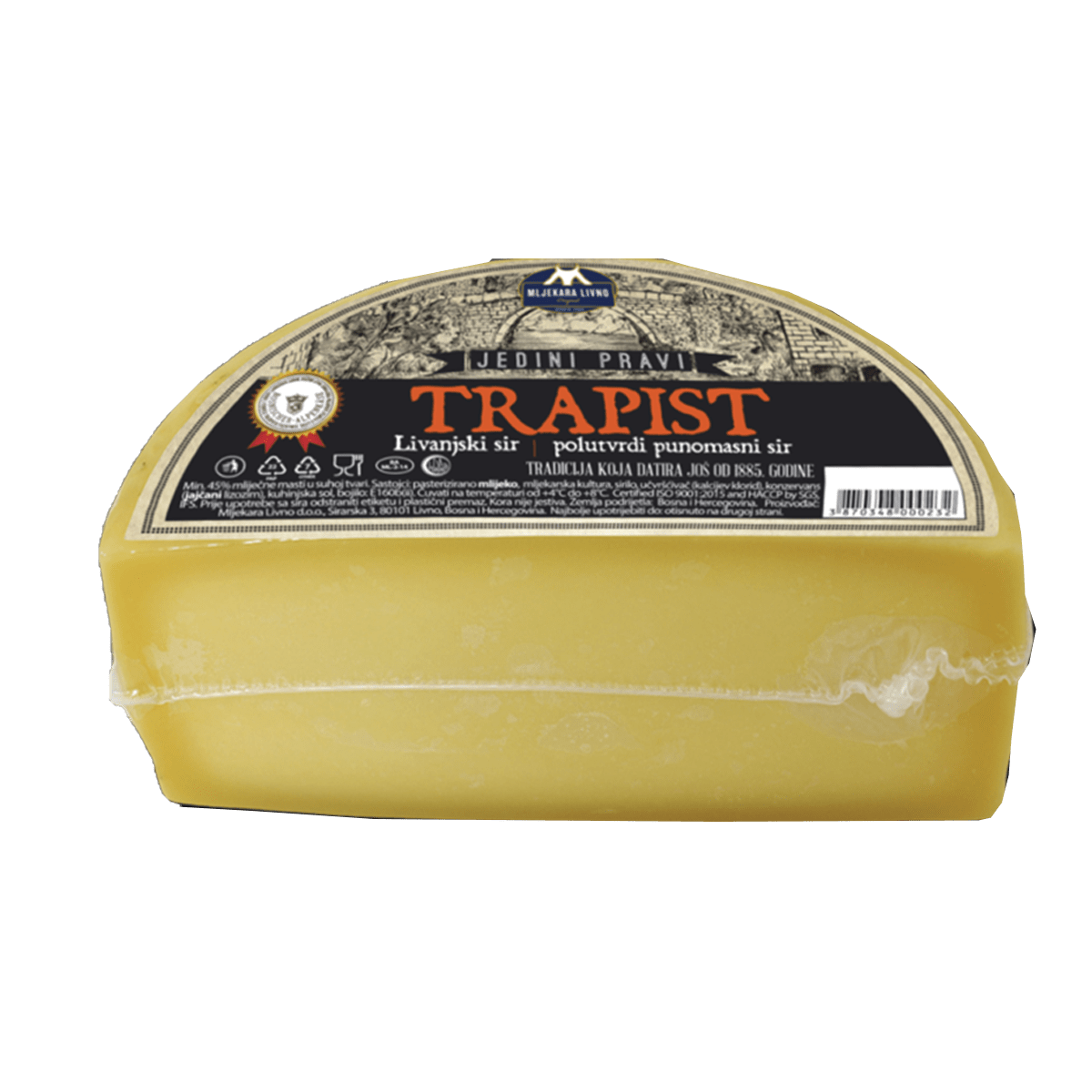 Livno kaçkavall Trapista 6/ca.1.3kg
