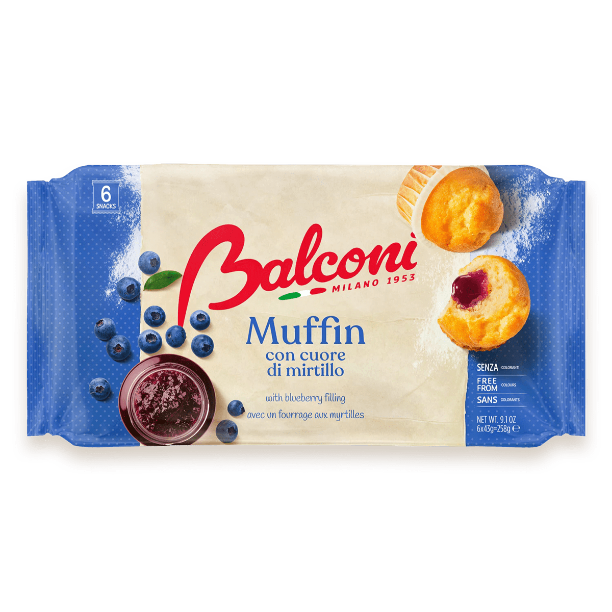 Muffin me boronicë 12/240gr