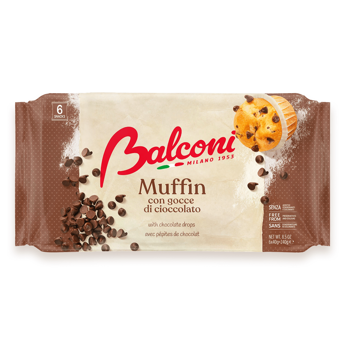 Muffin me copëza çokollate 12/240gr