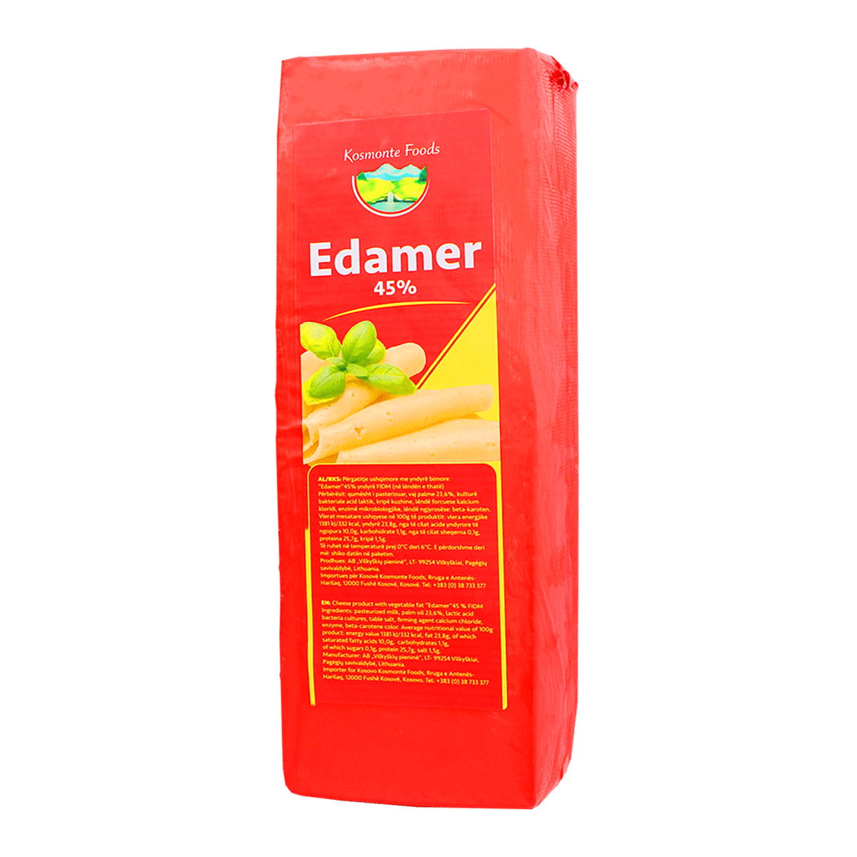 Kosmonte Foods Edamer 45% 5/ca.3.5kg