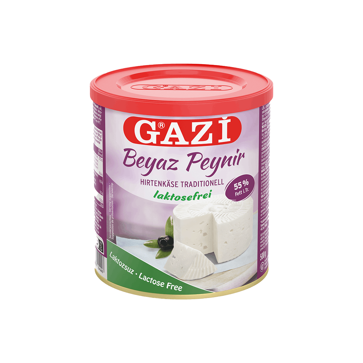 Gazi - Djath pa laktozë 55% ynd. 6x500gr