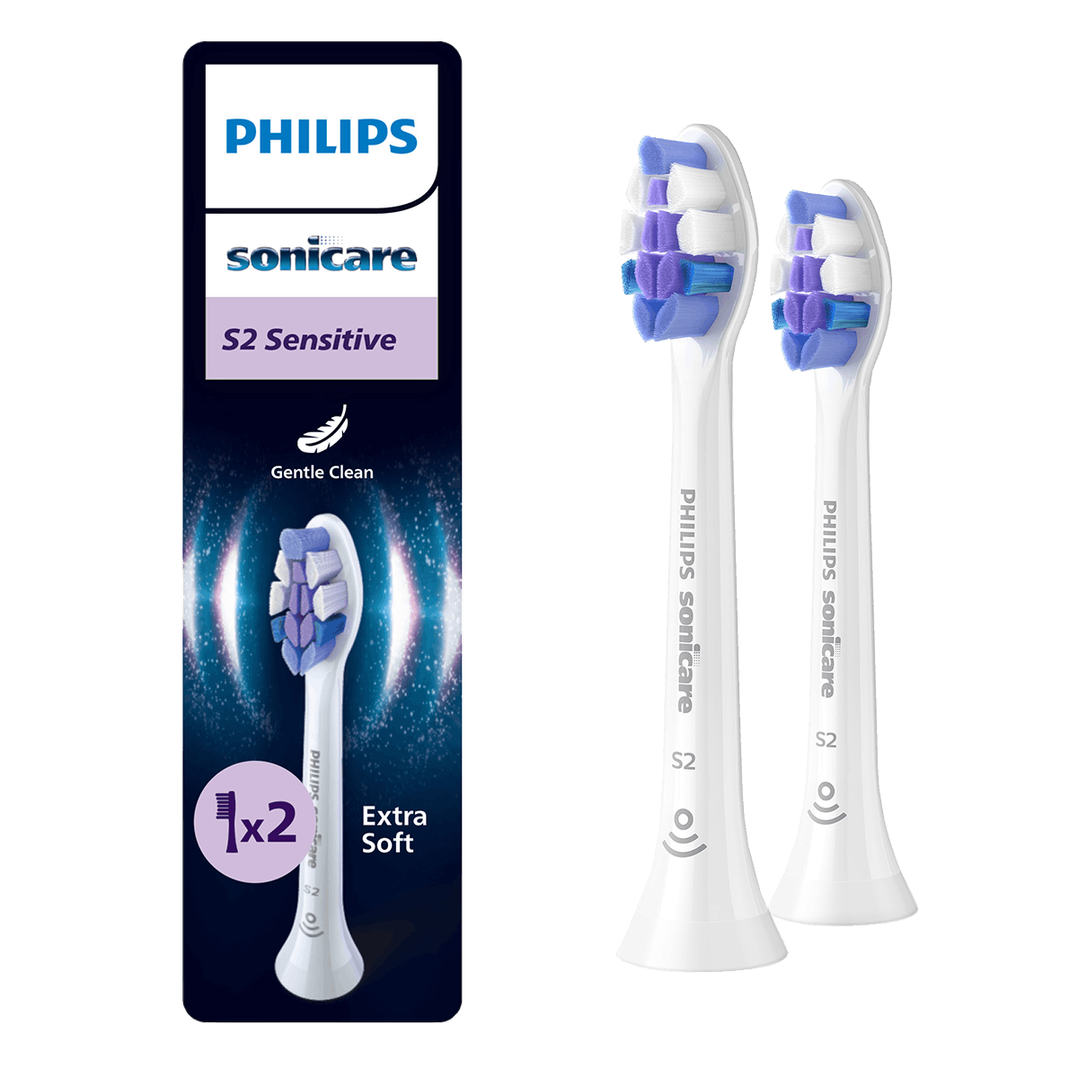 HX6052/87 S2 Sensitive: Koka furçe 2x