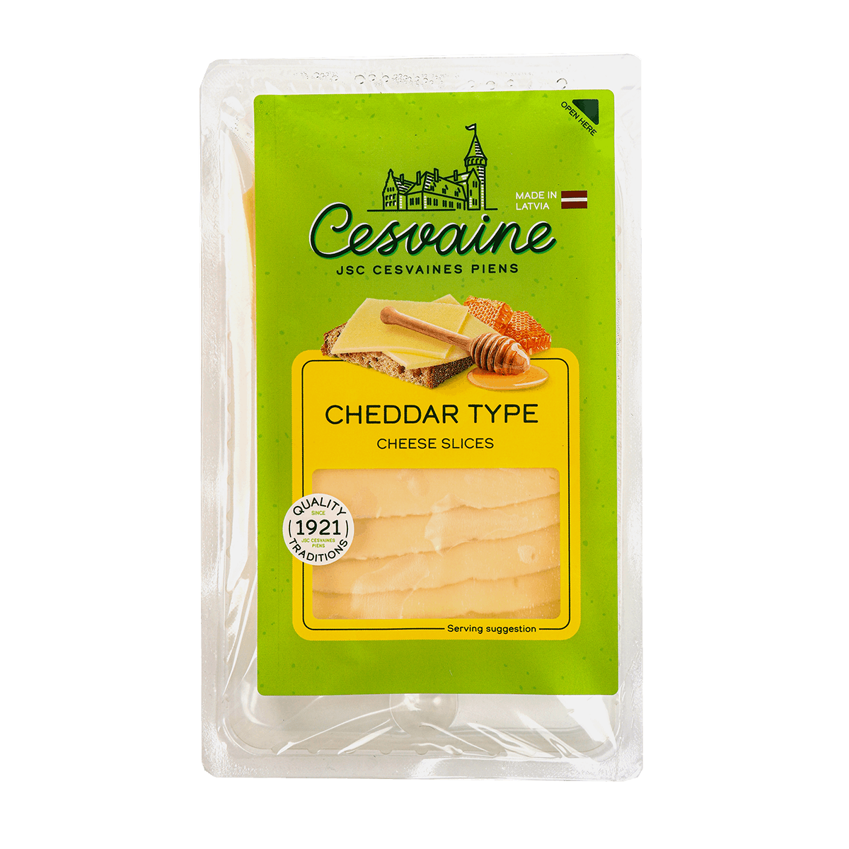 Djathë cheddar i kuq në rriska 12/125gr
