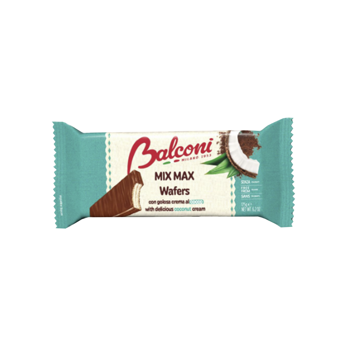 Wafer e mbuluar / me krem kokosi 28/30gr
