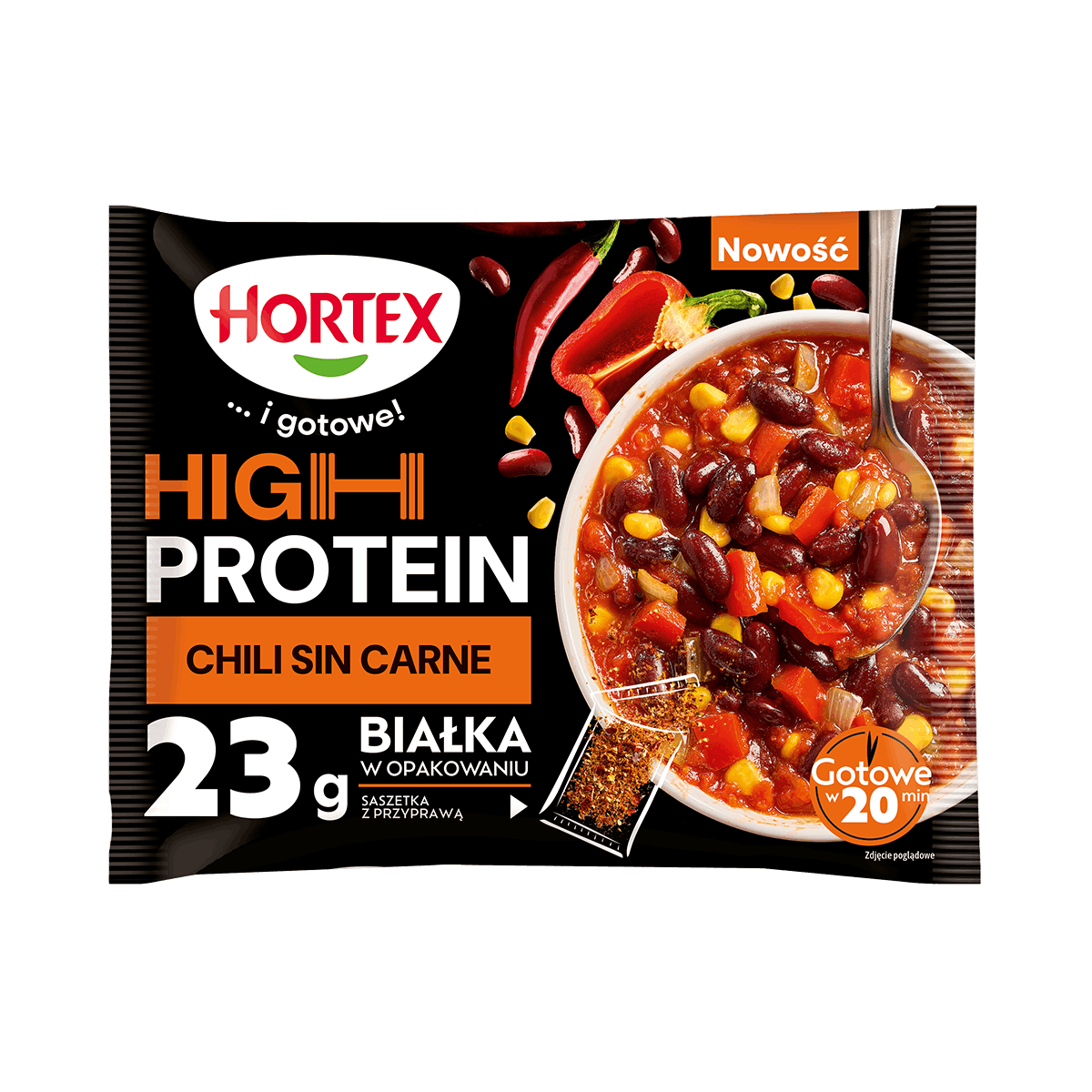 Protein shujtë e gatshme chilli 14/450g