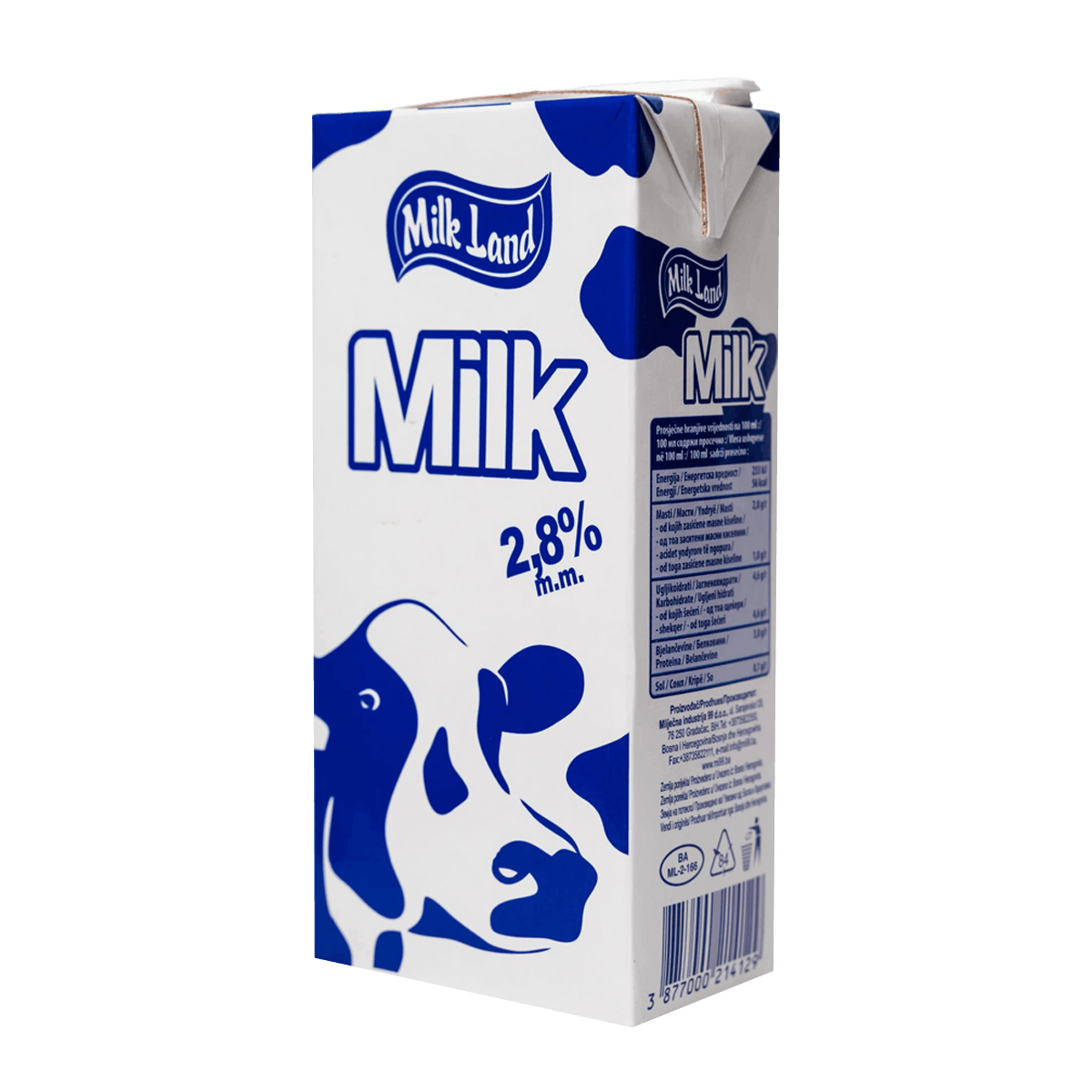 Mi99 Milk Land 2.8% m.k, 12/1L