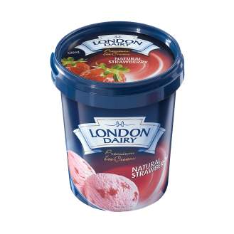 London Dairy Premium Ice Cream Natural Swtrawberry